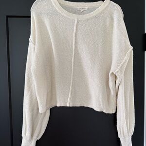 Crew Neck Cream Sweater L